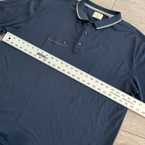 Linksoul Golf Polo Men's Blue Luxury Cotton Casual Golf Polo Size 2XL XXL - Picture 6 of 8